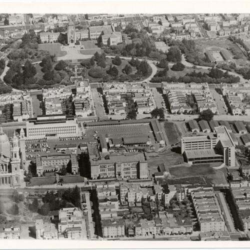 [Aerial view of University of San Francisco campus]
