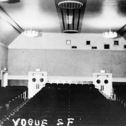 [Interior of the Vogue Theater]