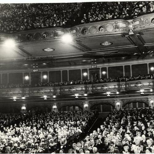 [Fox Theater auditorium interior, crowd for teachers convention, Feb. 23, 1944]