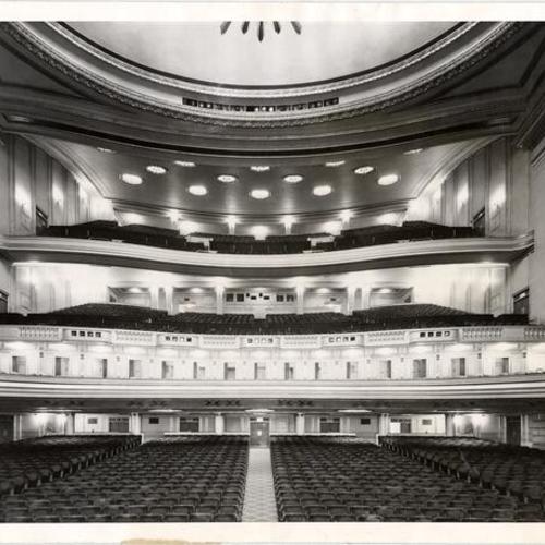 [General view taken from the stage of the auditorium in the San Francisco Opera House]