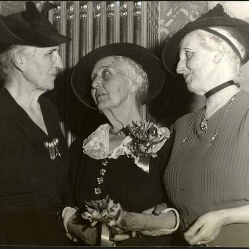 [Elizabeth H. Ashe (left), Alice Griffith and Mrs. Harry M. Sherman]