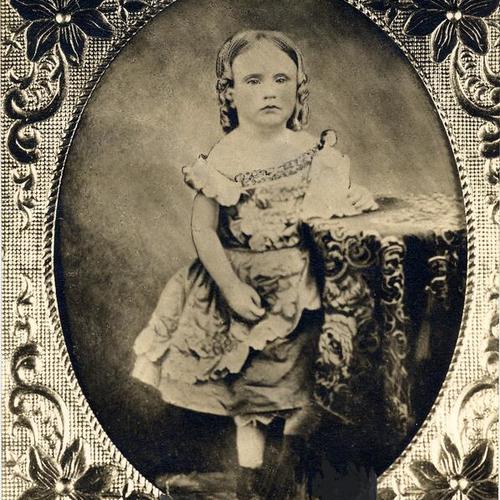[Tintype of Gertrude Atherton, age four]