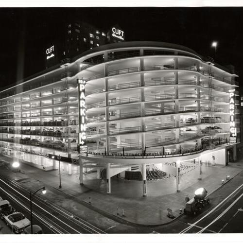 [Night view of San Francisco's Downtown Center Garage]
