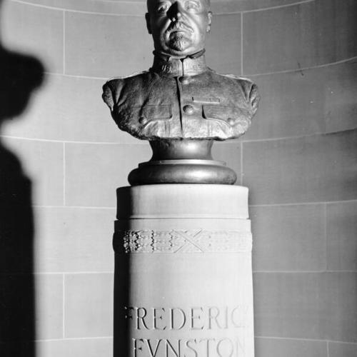 [Bronze bust of Major General Frederick Funston in City Hall]