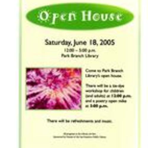 Open House, Park Branch, June 18 2005, Poster