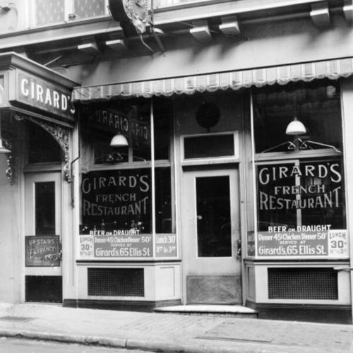 [Girard's French Restaurant, 134 Maiden Lane]