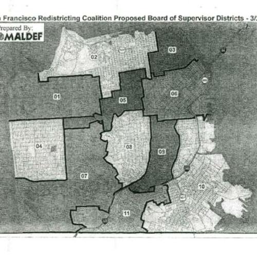 San Francisco Redistricting Coalition Proposed Board of Supervisor Districts - 3-28-02