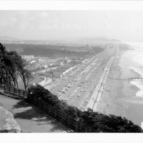 [View of Great Highway from Sutro Heights]