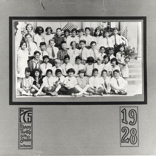 [Raphael Weill Grammar School 1928 class photo with Kataoka at age 11]
