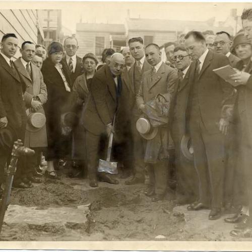 [Groundbreaking ceremony for the California College of Chiropody]