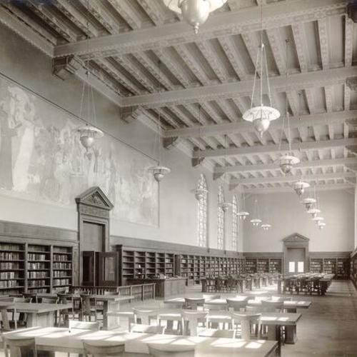 [Interior of Main Library - Reading Room]