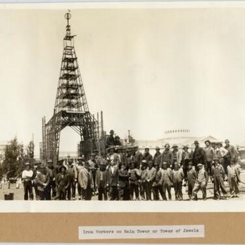 Iron workers on Main Tower or Tower of Jewels