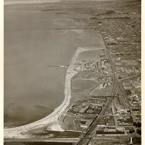 [Aerial view of the East Bay approach to the San Francisco-Oakland Bay Bridge]