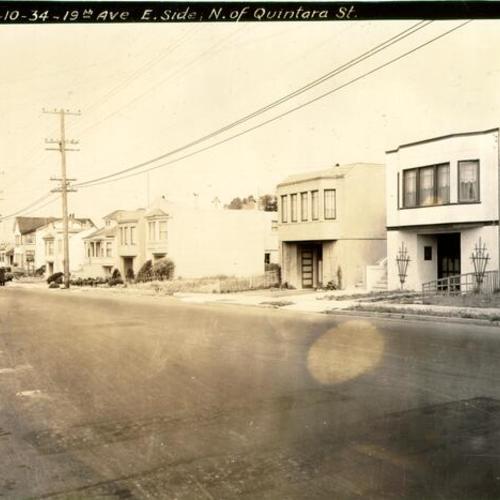 [East side of 19th Avenue, north of Quintara Street]