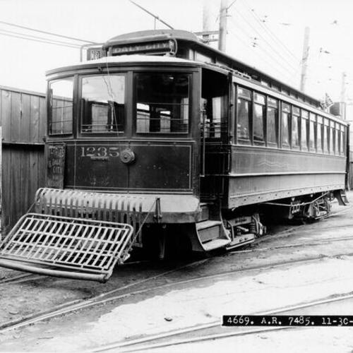 [United Railroad streetcar number 1235]
