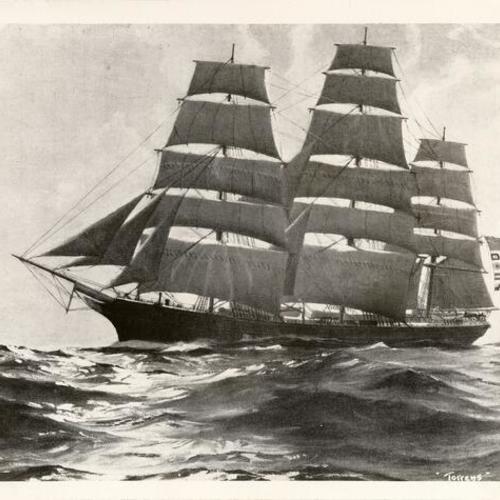 [Painting of clipper ship "Torrens"]