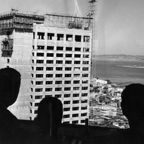 [Construction of 22-story tower at the Fairmont Hotel]