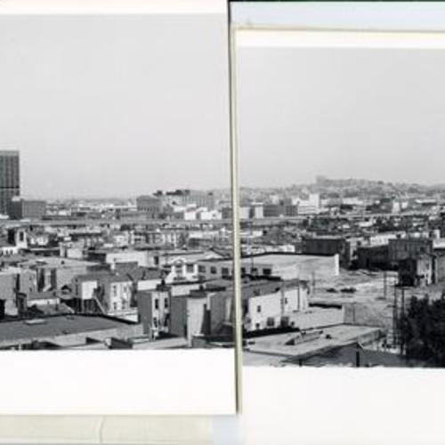 [View of the Western Addition district from Golden Gate Avenue and Webster Street, looking southeast]