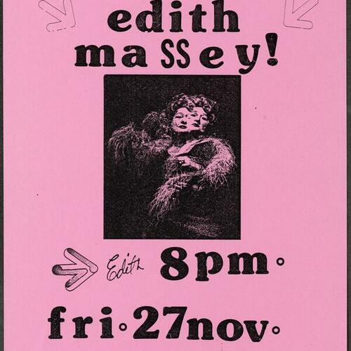 Edith Massey at the On Broadway, 1981