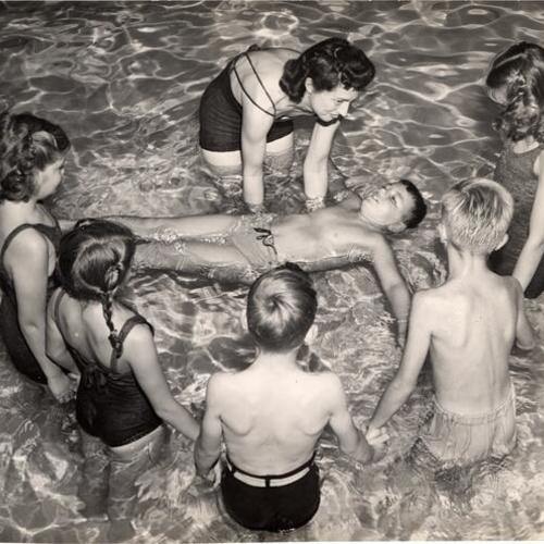 [Kids in swimming pool]