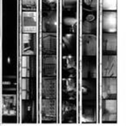 [Contact sheet of a film roll documenting several 4th Street hotels]