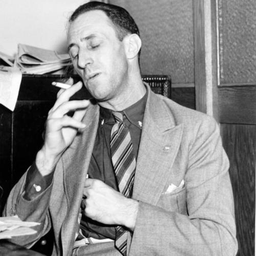 [Harry Bridges, labor leader, with cigarette]