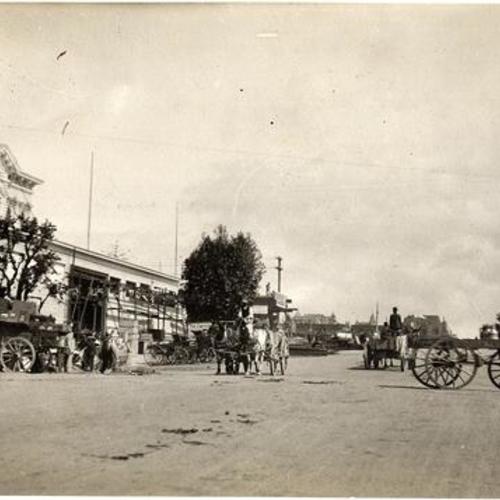 [View of Van Ness Avenue from Post Street, Emporium on left]