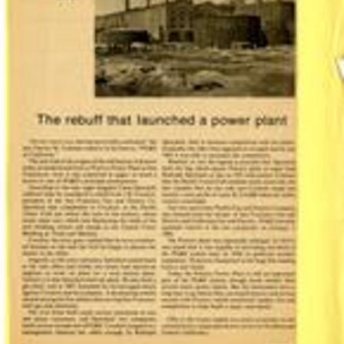 The rebuff that launched a power plant