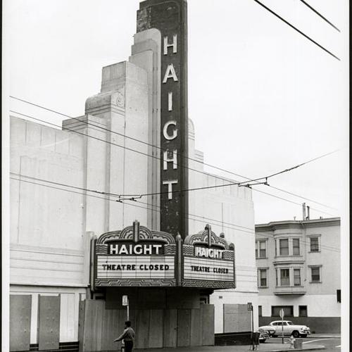 [Closed down Haight Theater at Cole and Haight Streets]