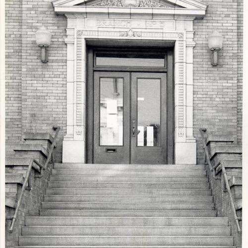 [Entrance to Park Branch Library, 1833 Page Street]