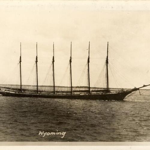 [Wooden schooner "Wyoming"]