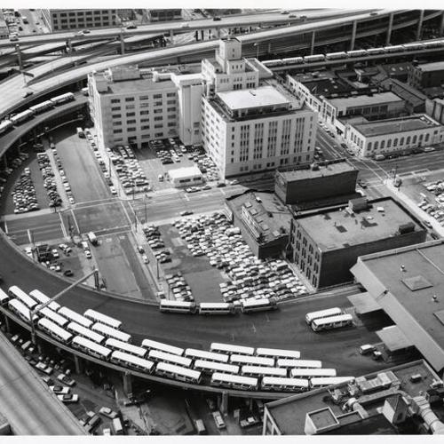 [Aerial view of Transbay Transit Terminal]