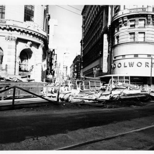 [Road construction at Market and Powell Street]