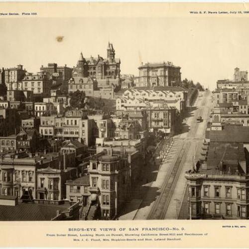 [Nob Hill from Sutter looking north on Powell street]