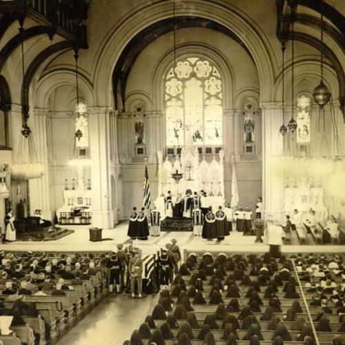 [Mass being held at St. Mary's Cathedral]