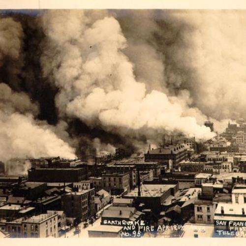 San Francisco from Telegraph Hill, earthquake and fire, April 18, 1906