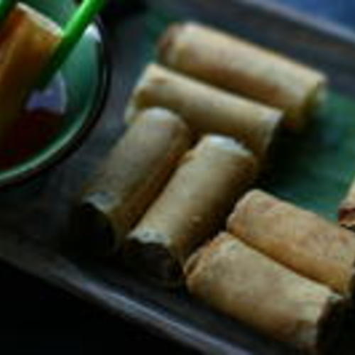 [Filipino cuisine, lumpia, from the Polong Lounge]