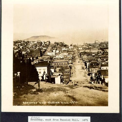 Broadway, east from Russian Hill. 1871