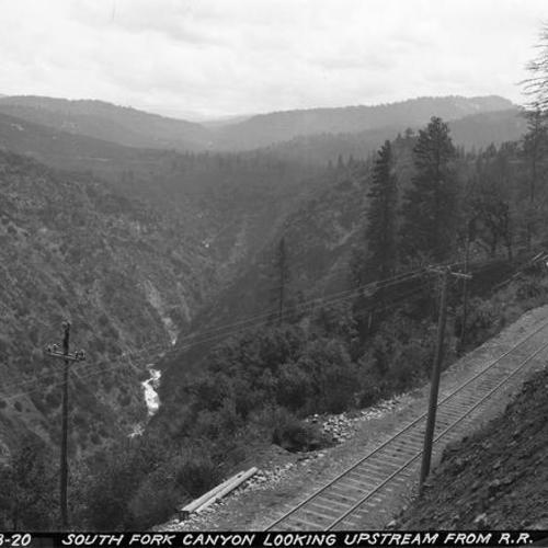 [Hetch Hetchy Railroad: South Fork Crossing Looking Upstream from RR]
