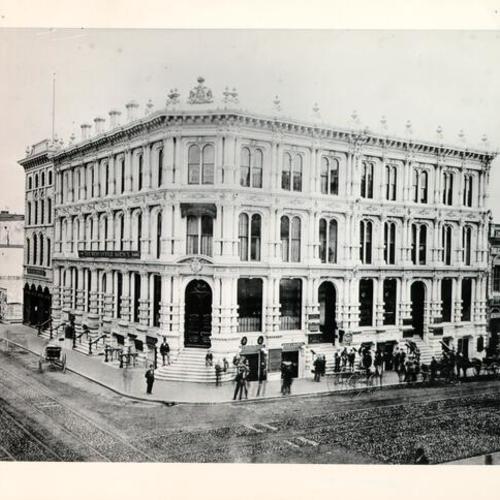 [Bank of British America located on the north east corner of California and Sansome streets]