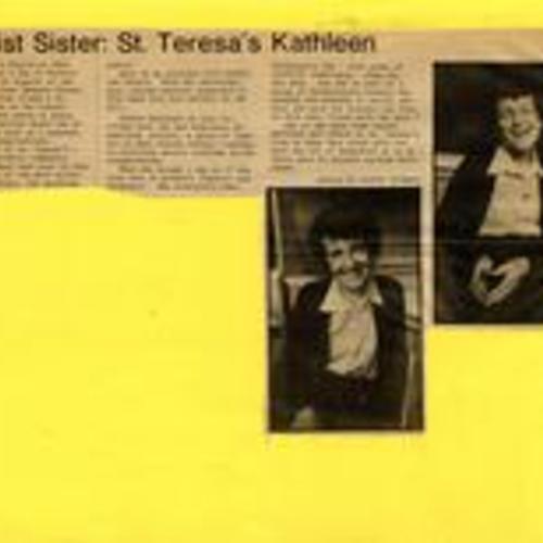 Activist Sister-St. Teresa's Kathleen, November 1982