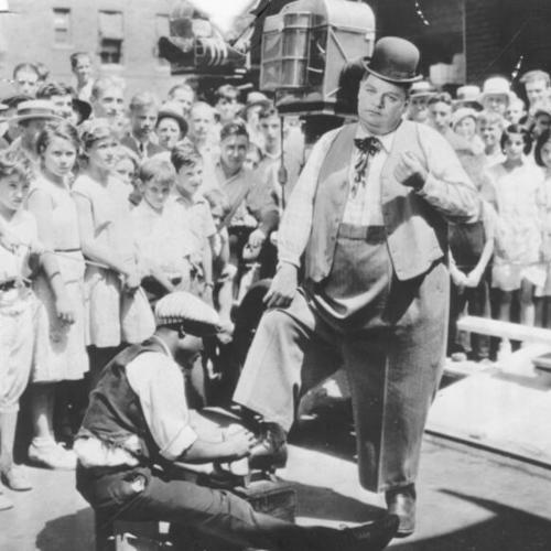 [Fatty Arbuckle during filming]