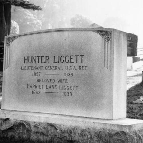 [Gravestone for Hunter Liggett, Presidio, San Francisco, California]