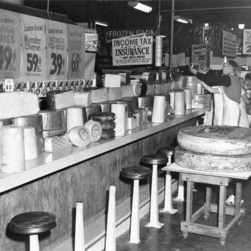 [Cheese department at the Crystal Palace Market]