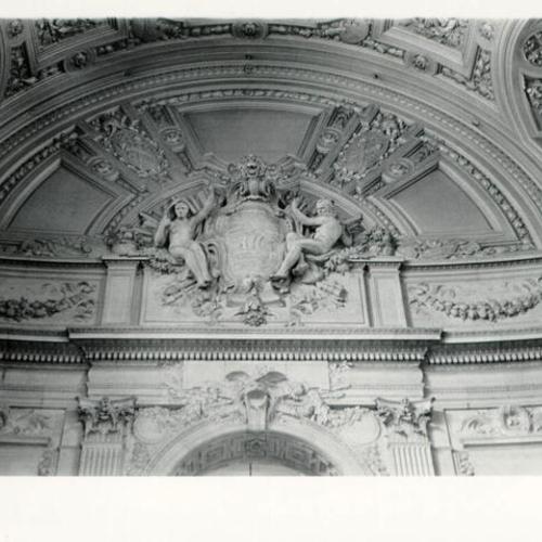 [Engravings on the wall of the Rotunda of City Hall]