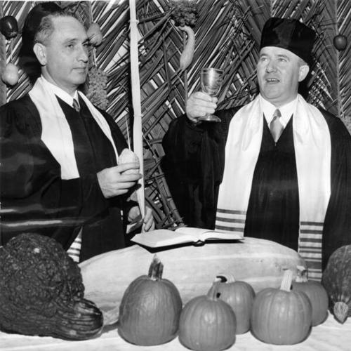 [Rabbi Elliot Burstein and Cantor Josef R. Cycowski at Temple Beth-Israel]