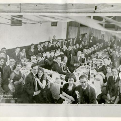 George's and Tony's, Party in the Carnation Club Rooms, Sat., Feb. 13 - 1922