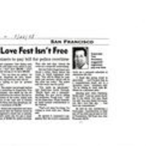 "Summer of Love Fest Isn't Free", San Francisco Chronicle, May 1998
