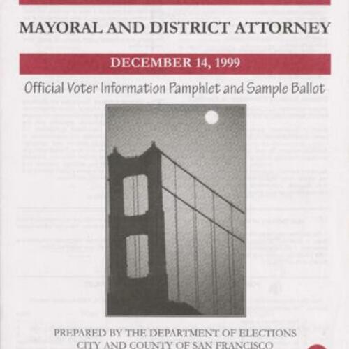 1999-12-14, San Francisco Voter Information Pamphlet