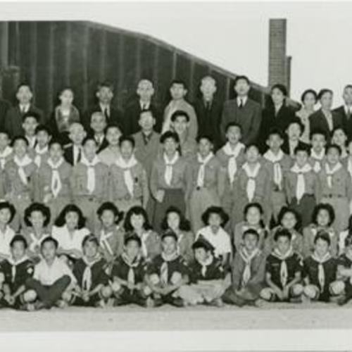 [Boy Scout's and Girl Scout's at Topaz War Relocation Center in Utah]